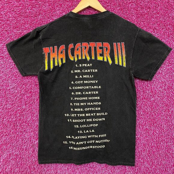 Lil Wayne Tha Carter III Double Sided Tracklist T-shirt size Medium - Picture 3 of 4